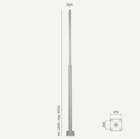 Słup 3004 regulowany 3,6-4,5m ⌀76 - grafit/czarny/aluminium