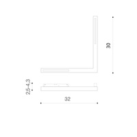 ALFA SAGA II TRACK MAGNETIC CORNER A 25W CCT BLUETOOTH Azzardo AZ5514