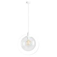 LAMPA WISZĄCA AURA WHITE TRANSPARENT