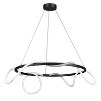 Lampa wisząca FANTASIA ROUND LED czarna 60 cm Step into Design ST-9282R/D60 black