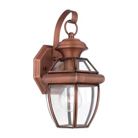 Mała latarnia naścienna Newbury  Lakierowana postarzana miedź Lakierowana postarzana miedź QZ-NEWBURY2-S-AC Elstead Lighting