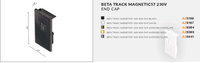 BETA TRACK MAGNETIC57 230V END CAP ANODISED GOLD Azzardo AZ6385