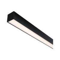 Oprawa liniowa systemu LINION Power Channel LED 17W 1m 3000K IP20 100VA 230V/24V czarny RAL 9004 / aluminium PAULMANN PL98204