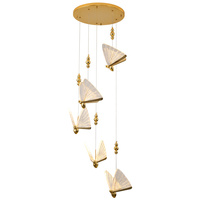 Lampa wisząca BEE LAMP 5 LED złota 45 cm Step into Design MP0090-5 gold