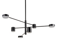 Lampa wisząca CLEX - 6P LED czarna 100 cm Step into Design ST-8102P-6