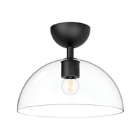 Półplafon Jude - 1 źródło światła - Matowa czerń Elstead Lighting ALM-JUDE-SF-MB-CL