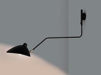 Kinkiet RAVEN WALL UP 2 Czarny Z Wysięgnikiem ADANI AD120