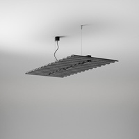 AQfelt WAVE RAFTER points 86 LED section M927 37° zwieszany czarny + panel popielaty 59900-M927-FB-00-A2 AQForm