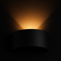 Kinkiet zewnętrzny jednostronny góra Norlys Vasa LED 454BL 3000K Czarny IP65