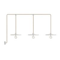 E-Snake EIVA Lampa zewnętrzna IP65 z 3 źródłami światła z podsufitką i kloszami Creative cables BPDE3MDR19-PDE3EL02BISN06DDBIA-L