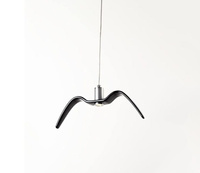 LAMPA WISZĄCA MEWA CZARNA 38cm ADANI AD194