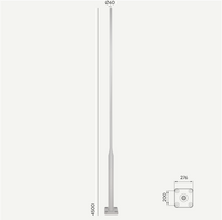 Norlys Słup aluminiowy 2000 drzwi rewizyjne 4,5m ⌀60mm aluminium/grafit/czarny