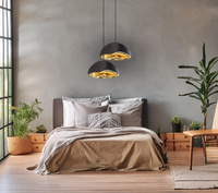 LAMPA WISZACA MODENA CZARNO ZŁOTA ULFN414 Unilight