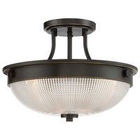 Półplafon Mantle Brąz palladiański Brąz palladiański QZ-MANTLE-SF-PN Elstead Lighting