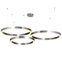 Lampa wisząca CIRCLE 60+80+80 LED nikiel na 1 podsufitce Step into Design ST-8848-60+80+80 nickel