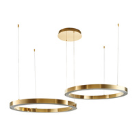 Lampa wisząca CIRCLE 80+80 LED złoty połysk na 1 podsufitce Step into Design DN924-80+80 gold