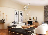 Maxlight p0500d lampa wisząca ritz polished black