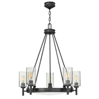 Żyrandol Collier - 5 źródeł światła - Zgaszona czerń Elstead Lighting HK-COLLIER5-BX