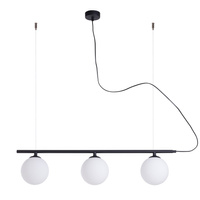 LAMPA WISZĄCĄ BERYL GLASS 3 BLACK