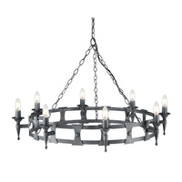 Żyrandol Saxon Czarny / Srebrna patyna Czarne / Srebrna patyna SAX8-BLK-SIL Elstead Lighting