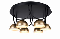 Plafon czarno-złoty  6 RING ULFN406 Unilight