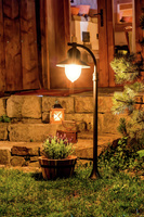 Norlys 375 – klasyczna ogrodowa lampa słupkowa Como 375 E27 110 cm czarna / biała