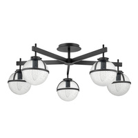 Półplafon Hollis Czarny Czarne HK-HOLLIS-5-C-BK Elstead Lighting