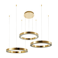Lampa wisząca CIRCLE 60+60+60 LED złoty połysk na 1 podsufitce Step into Design DN924-60+60+60 gold