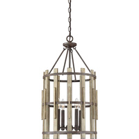 Żyrandol Wood Hollow Rustykalna czerń QZ-WOOD-HOLLOW-4P Elstead Lighting