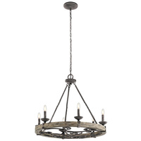 Żyrandol Taulbee Postarzany cynk KL-TAULBEE6 Elstead Lighting