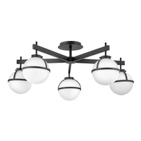 Półplafon Hollis Czarny Czarne HK-HOLLIS-5-O-BK Elstead Lighting