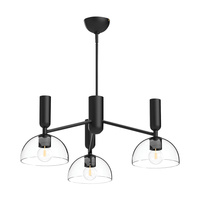 Żyrandol Jude - 3 źródła światła - Matowa czerń Elstead Lighting ALM-JUDE3-MB-CL