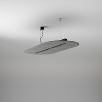 AQfelt OVALL RAFTER points 86 LED section L927 37° zwieszany czarny + panel popielaty 59896-L927-FB-00-A2 AQForm
