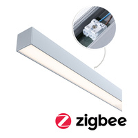Oprawa liniowa systemu LINION LED SH ZIgbee17W 1m 3000K IP20 150VA 24V chrom matowy RAL 9006 / aluminium PAULMANN PL98182