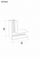 Maxlight Magnetic MT0003 Kątownik 90° głęboki czarny Montaż na sufit lub ścianę Do szyn MT0001, MT0002
