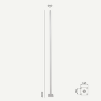 Norlys Słup aluminiowy 1257 drzwi rewizyjne 4m ⌀60mm aluminium/czarny/grafit
