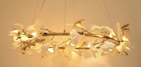 ADANI Lampa wisząca ADANI FLORAL 125cm złota
