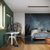 Plafon PINNE 67 cm czarny 3000K TH.042 Sollux