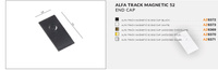 ALFA TRACK MAGNETIC52 END CAP BK Azzardo AZ6372
