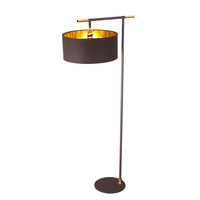 Lampa podłogowa Balance Brązowa / Polerowany mosiądz Brązowe / Polerowany mosiądz BALANCE-FL-BRPB Elstead Lighting