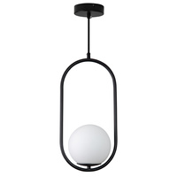 Lampa wisząca COSTA SOLO czarna 40 cm Step into Design DP0001A-400 black