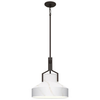 Lampa wisząca Brecken - 2 źródła światła - Stary brąz Elstead Lighting QZ-BRECKEN-2P-OZ-OPAL