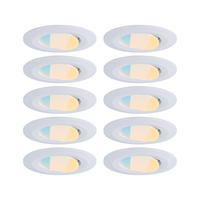 Zestaw opraw do wbudowania CALLA LED 10x5W 430lm okrągła wychylna 3000/4000/6500K IP65 230V biały matowy PAULMANN PL98197