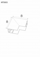 Maxlight Magnetic MT0005 Kątownik głęboki czarny ściana/sufit. Do szyn MT0001, MT0002