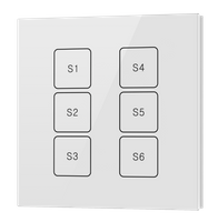 Panel dotykowy włącznika ściennego DALI z 6 przyciskami SR-2422T6-DIM-G1-S6 Sunricher