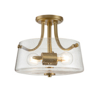 Półplafon Hollister Szczotkowany mosiądz Szczotkowany mosiądz QZ-HOLLISTER-SF-BB Elstead Lighting