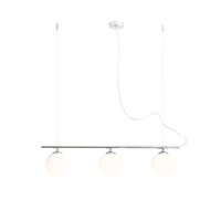 LAMPA WISZĄCĄ BERYL GLASS 3 CHROME