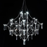 MEERA CRYSTAL BIG 120cm NICKEL CHROME ADANI