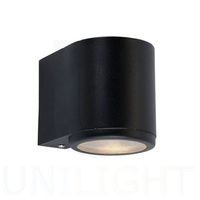 Kinkiet zewnętrzny jednostronny Norlys Mandal GU10 1374BL IP44 Czarny