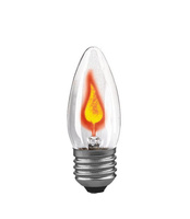 Źródło światła dekoracyjne LED Płomyk 3W E27 1lm 95mm 230V przeźroczysta / szkło